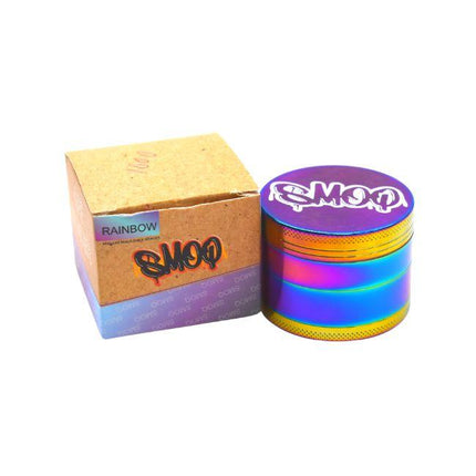 SMOQ 4 PARTS ZINC ALLOY 50MM GRINDER RAINBOW 650040101108