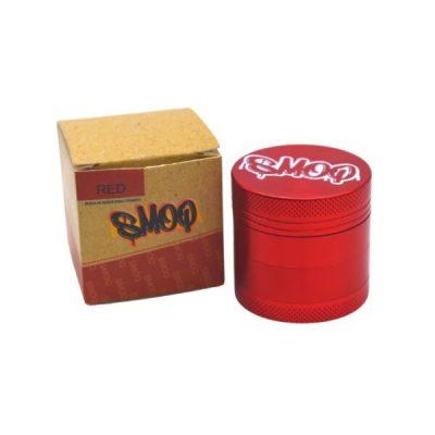 SMOQ 4 PARTS ZINC ALLOY 50MM GRINDER RED 650040389520