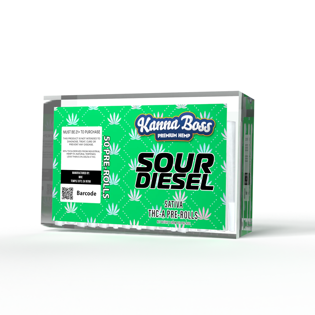 KANNA-BOSS 1 GRAM THC-A PRE-ROLL (50CT DISPLAY)