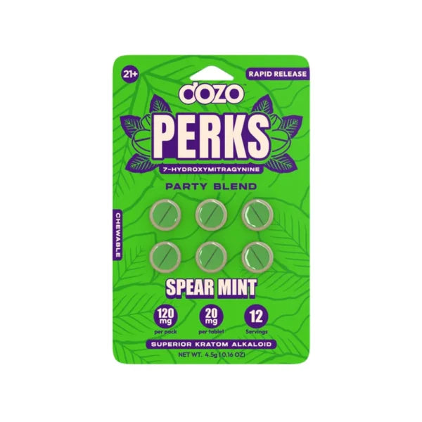 DOZO PERKS 7-HYDROXYMITRAGYNINE 20MG/TABLET (6CT/PACK)