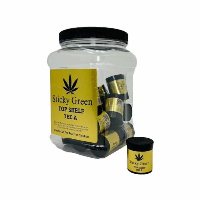 STICKY GREEN 1G THCA FLOWER GOLD LINE (20CT JAR)