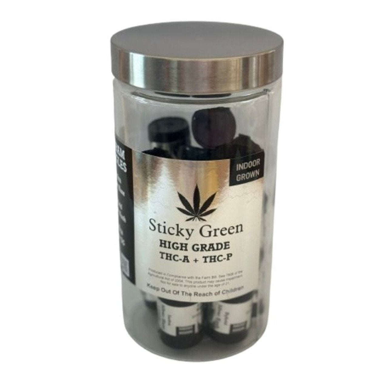 STICKY GREEN 1G THCA FLOWER SILVER LINE (20CT JAR)