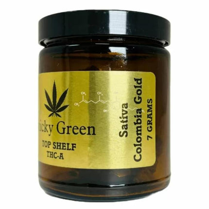 STICKY GREEN TOP SHELF 7 GRAM THC-A FLOWER COLOMBIA GOLD (HYBRID) 744365105375
