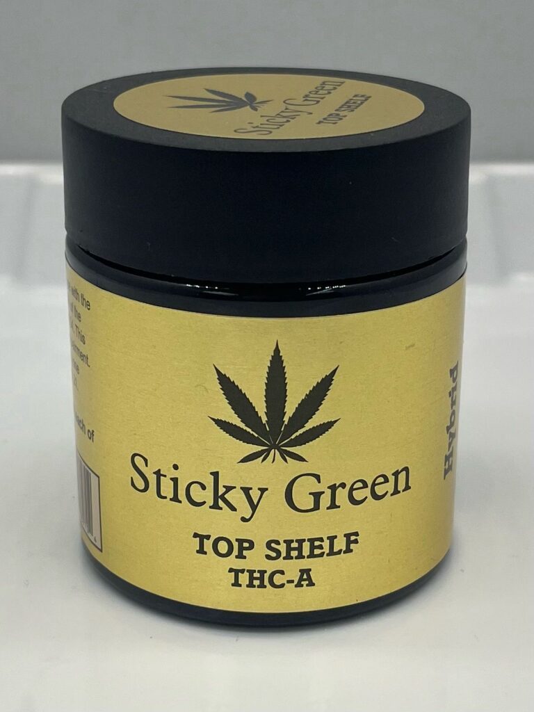 STICKY GREEN TOP SHELF THC-A 3.5G FLOWER SATIVA 765464935007