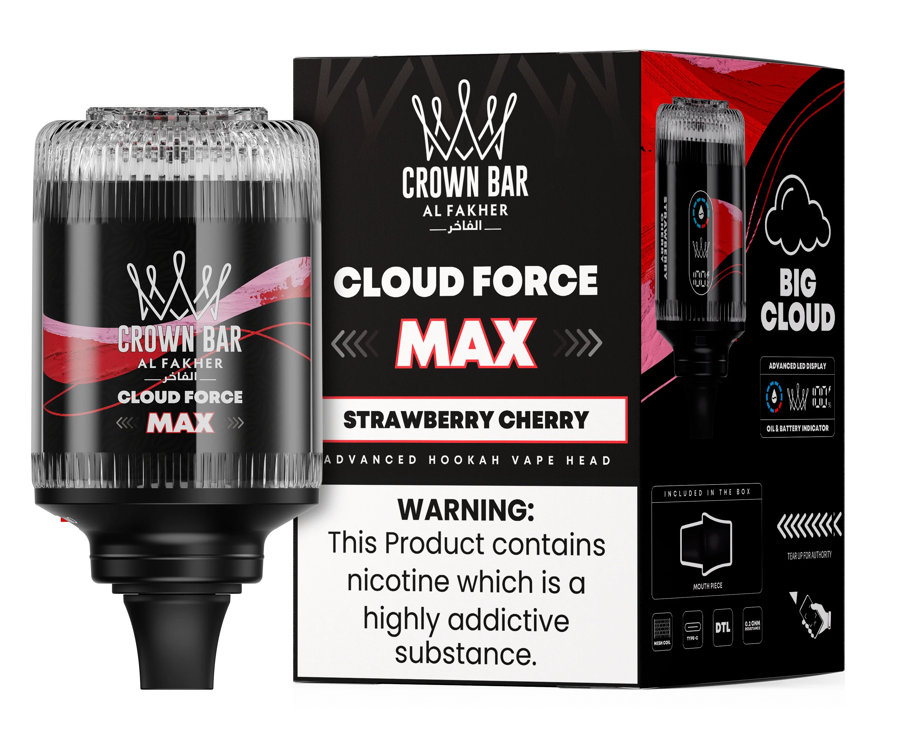 AL FAKHER CROWN BAR HOOKAH HEAD 50K PUFFS