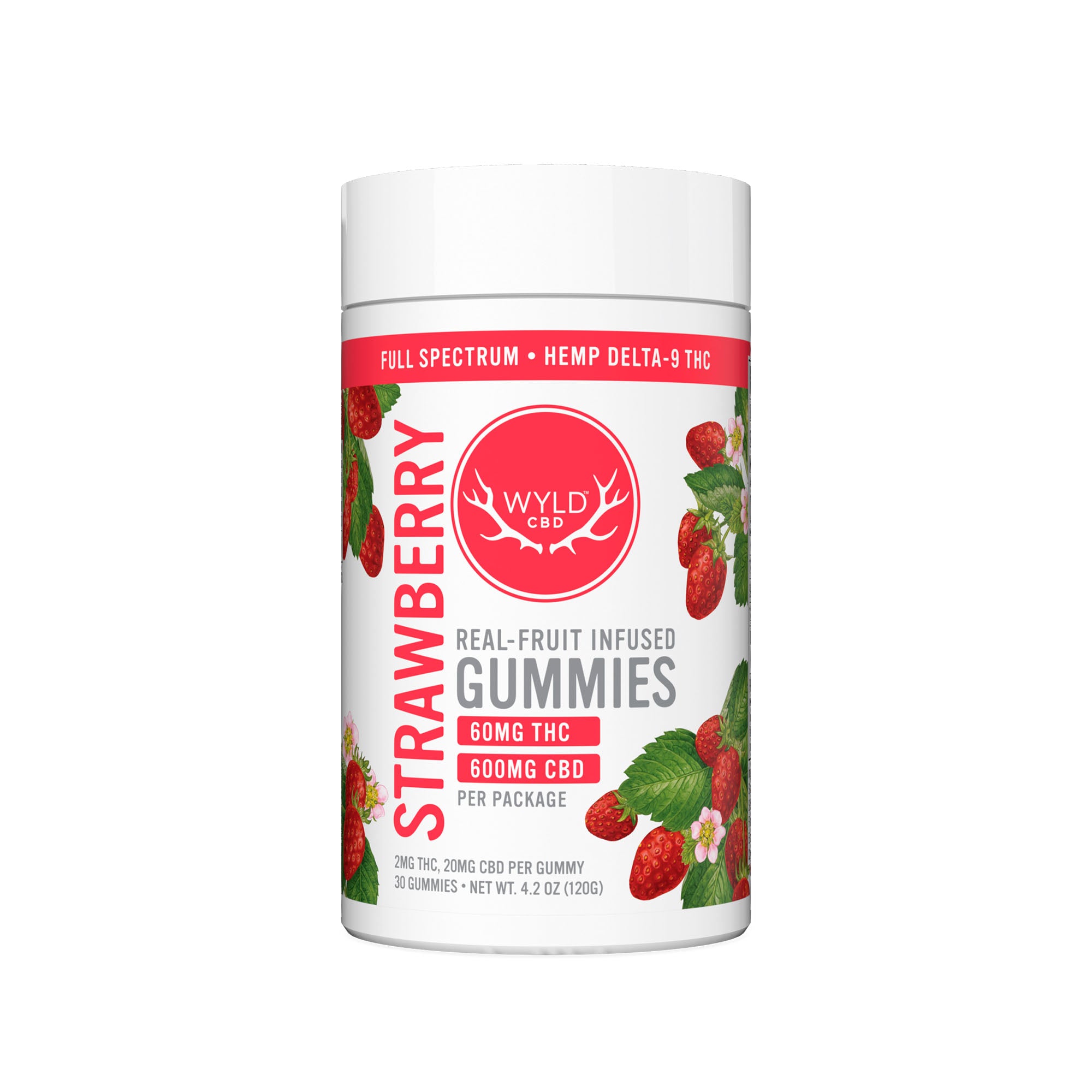 WYLD HEMP LOW DOSE FULL SPECTRUM D9 GUMMIES (30CT JAR)