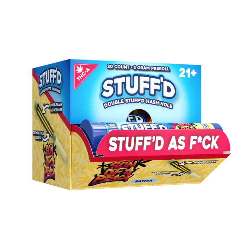 STUFF'D 2 GRAM THC-A DOUBLE STUFFED HASH HOLE (20CT BOX)