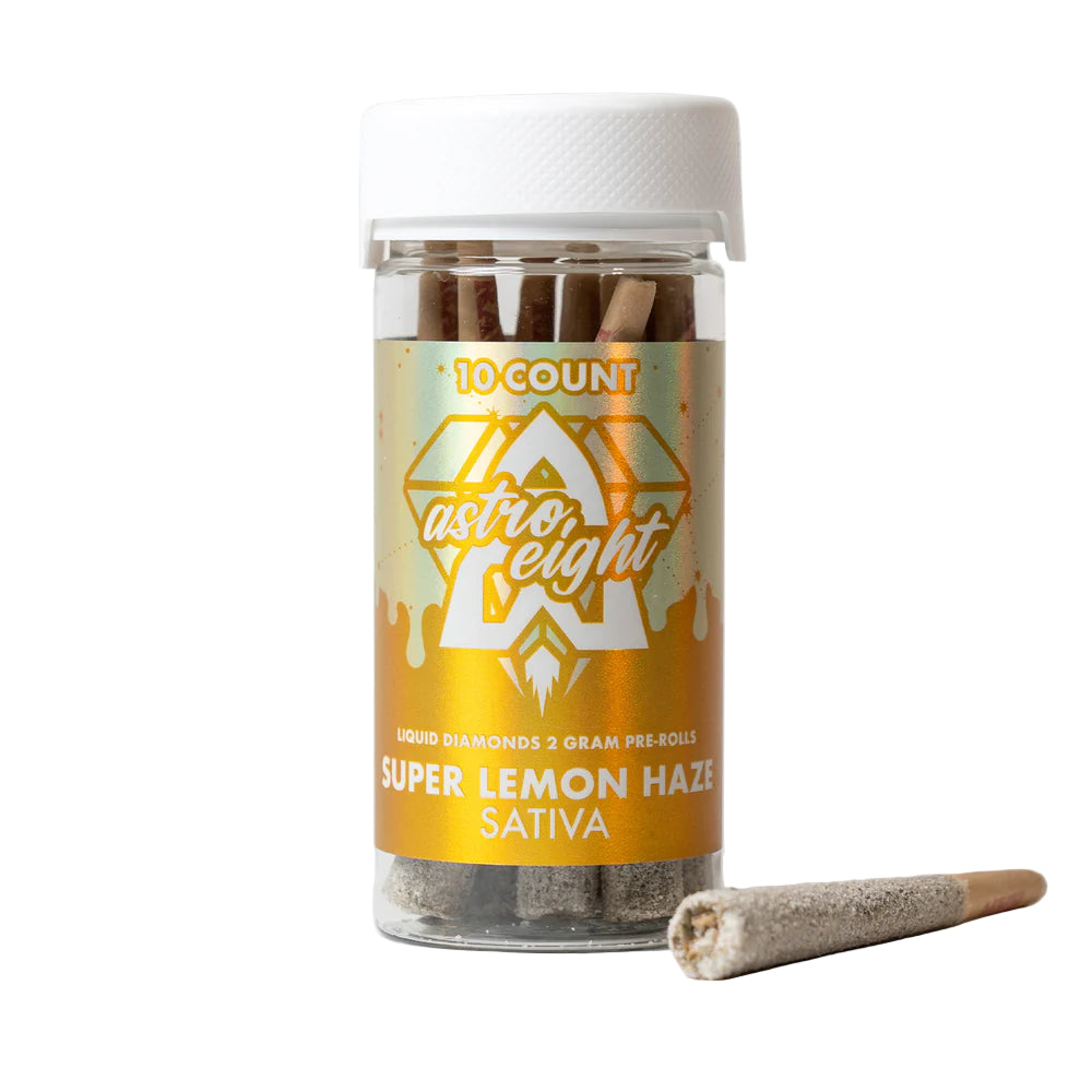 ASTRO 8 THC-A LIQUID DIAMONDS 2G PRE ROLLS 10CT/JAR