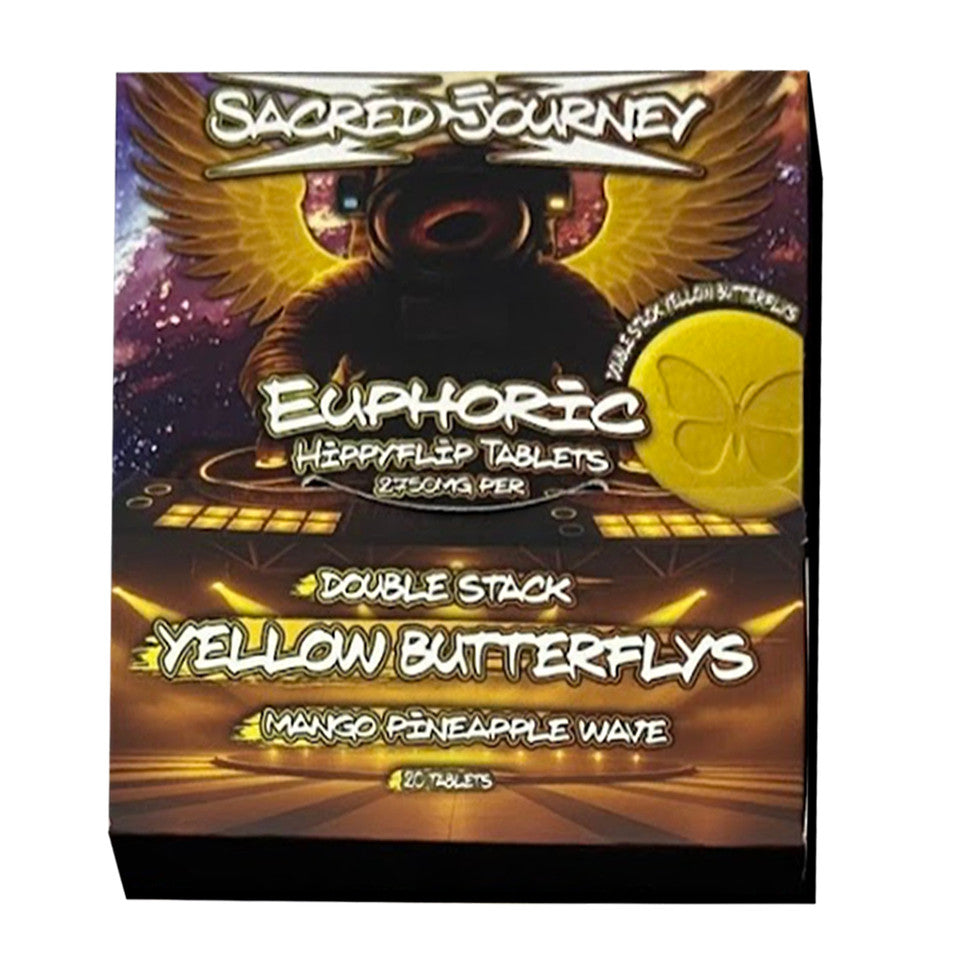 SACRED JOURNEY EUPHORIC HIPPY FLIP 2750MG MUSHROOM TABLETS (20CT BOX)