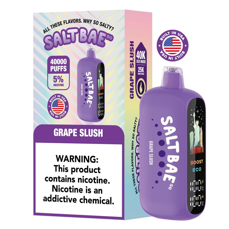 SALTBAE BUILT IN USA 40K DISPOSABLE VAPE (5CT DISPLAY) Rising Wholesale Inc. SALTBAE BUILT IN USA 40K DISPOSABLE VAPE (5CT DISPLAY) Rising Wholesale Inc.
