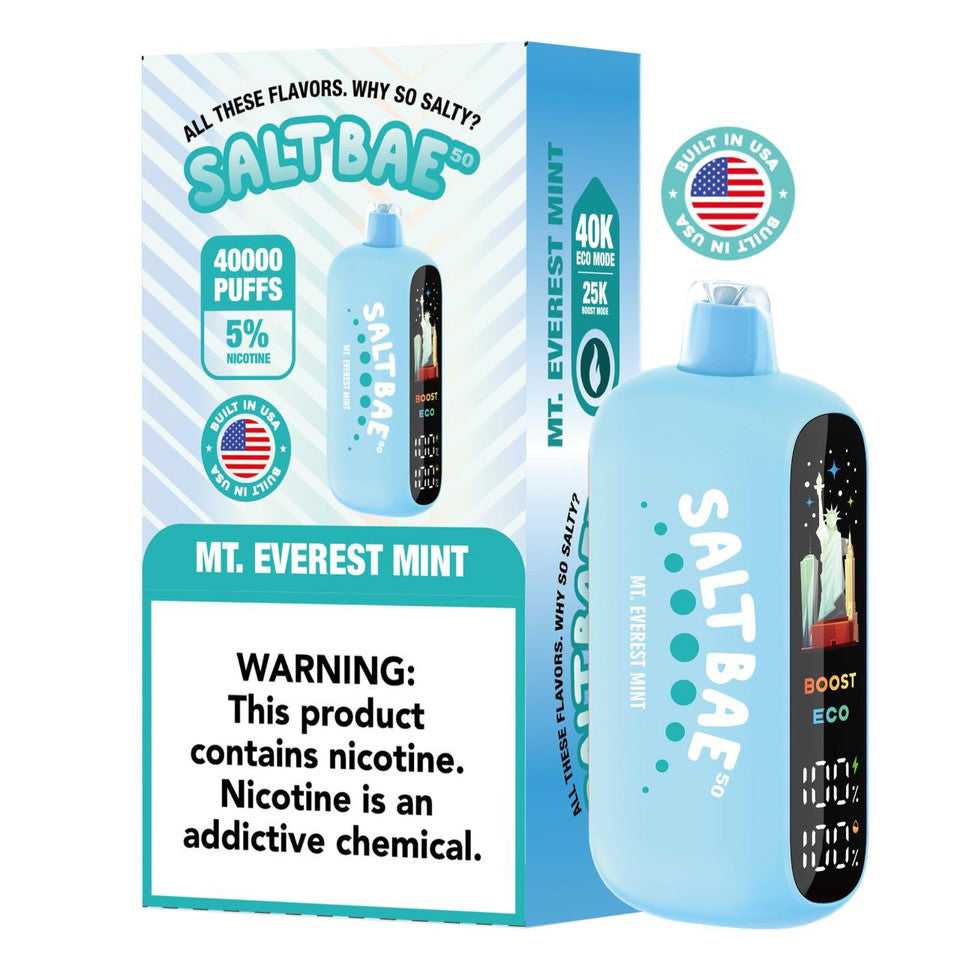 SALTBAE BUILT IN USA 40K DISPOSABLE VAPE (5CT DISPLAY)