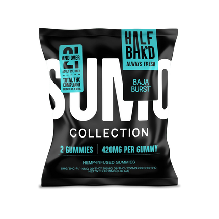 HALF BAK'D | THC-A | THC-P | D9 | 2CT/PACK 420MG/GUMMY (30 PACK DISPLAY)
