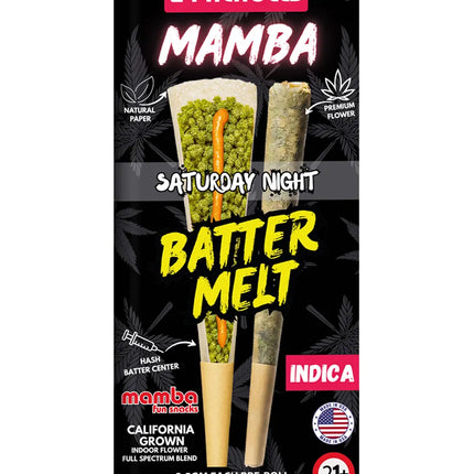 MAMBA BETTER MELT 2.5 GRAM THC-A HASH BATTER PRE ROLL (2CT/PACK)