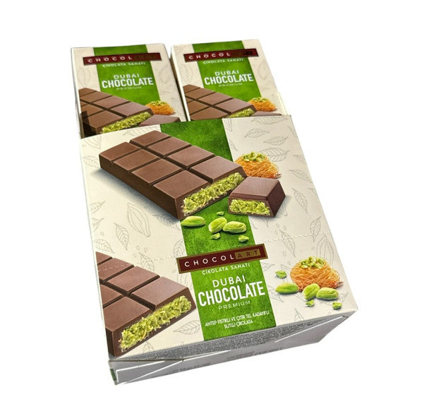 CHOCOLART PREMIUM DUBAI CHIOCOLATE 95G PER BAR (6CT BOX)