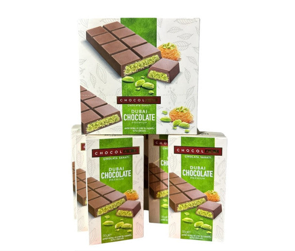 CHOCOLART PREMIUM DUBAI CHIOCOLATE 95G PER BAR (6CT BOX)