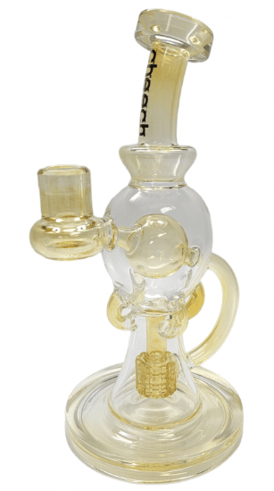 CHEECH EXTENSIVELY WORKED GOLD FUMED BANGER AND CAP (CH-QTZ-05)