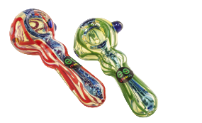 CHEECH GLASS "DICHRO LORD HAND PIPE"  | ASSORTED COLORS (CH - PIPE - 191)
