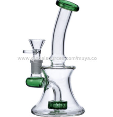 6" MINI SHOWERHEAD BENT NECK WATERPIPE | AMBER