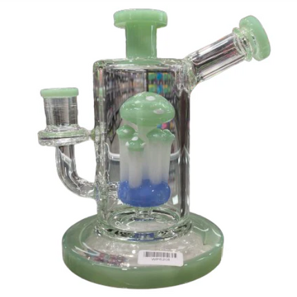 SILO 6" RAINBOW MUSHROOM DESIGN WATER PIPE