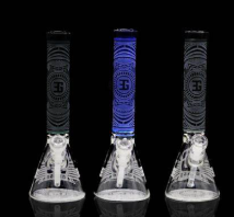 5" CLEAR STRIPED DESIGN WATERPIPE (VPK-WP-09)