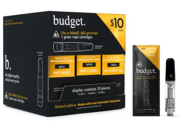 BUDGET LIMITED EDITION 1G THC-A CARTRIDGE