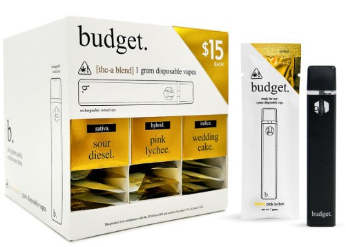 BUDGET THC-A 1 GRAM DISPOSABLE MIX STRAIN (30CT DISPLAY)