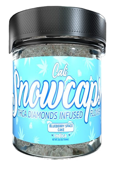 SNOW CAPS THCA DIAMOND INFUSED 2OZ FLOWER | BLUEBERRY SPACE CAKE (INDICA)
