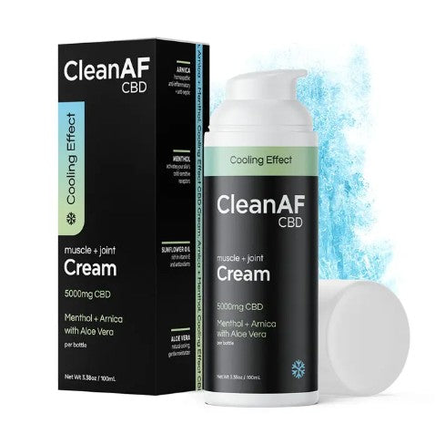 CLEAN AF CBD MUSCLE + JOINT CREAM (5000MG CBD) | COOLING EFFECT