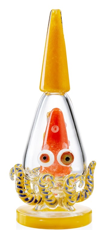 LOOKAH GLASS 10" MISCHEVIOUS MONSTER THEMED WATER PIPE