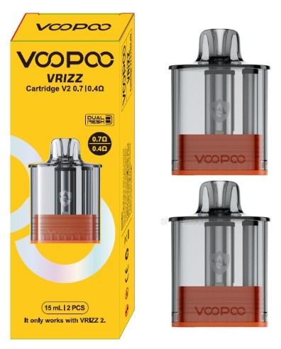 VOOPOO VRIZZ V2 CARTRIDGE DUAL MESH 0.4/0.7 OHM (5CT PACK)