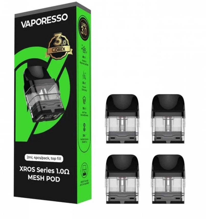 VAPORESO COREX 3.0 XROS SERIES 1.0 OHM MESH POD 2ML (4PC/PACK)