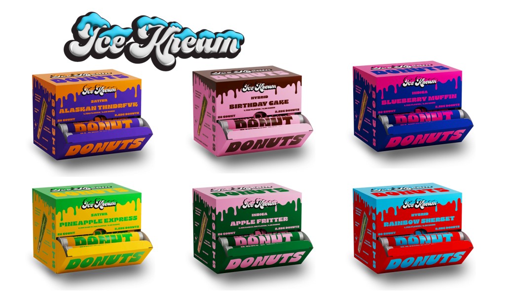 ICE KREAM 2.25 GRAM THC-A HASH HOLE DONUTS (20CT BOX)
