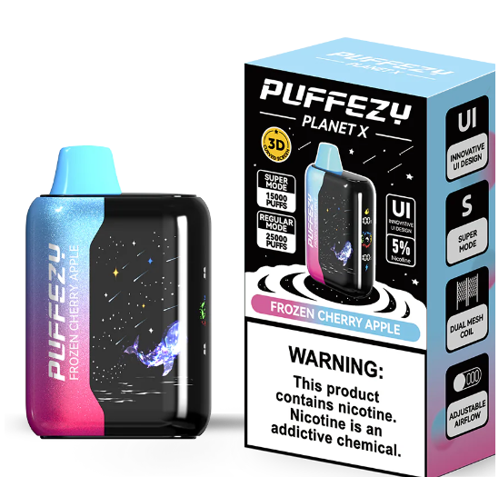 PUFFEZY PLANET X 25K 3D CURVE SCREEN DISPOSABLE VAPE (5CT DISPLAY)