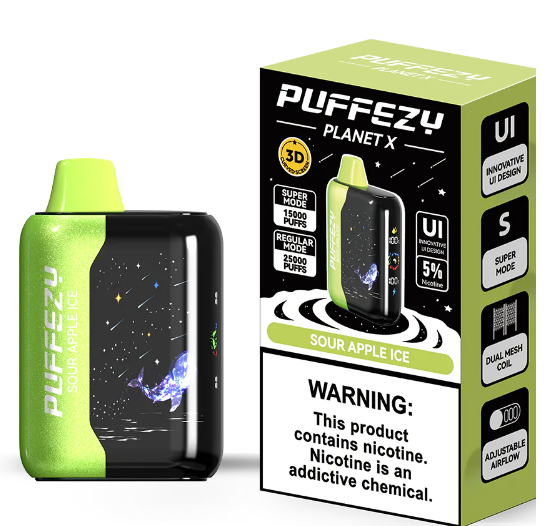 PUFFEZY PLANET X 25K 3D CURVE SCREEN DISPOSABLE VAPE (5CT DISPLAY)