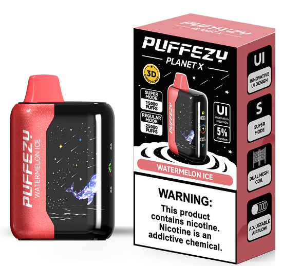 PUFFEZY PLANET X 25K 3D CURVE SCREEN DISPOSABLE VAPE (5CT DISPLAY)