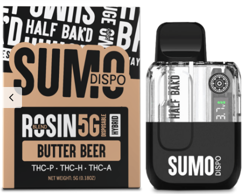 HALF BAK'D SUMO 5G DISPOSABLE ROSIN BLEND (THC-P, THC-H, THC-A)