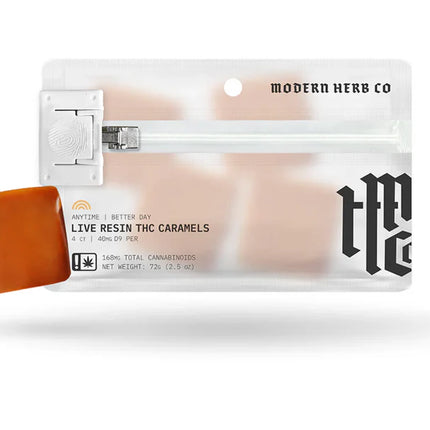 MODERN HERB CO LIVE RESIN D9 CARAMEL (40MG x 4CT/PACK)