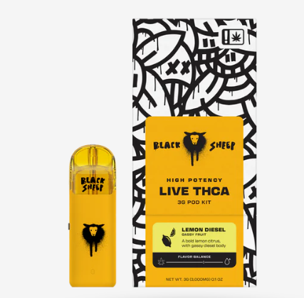 BLACK SHEEP HIGH POTENCY LIVE THCA 3 GRAM POD KIT