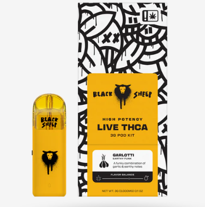 BLACK SHEEP HIGH POTENCY LIVE THCA 3 GRAM POD KIT