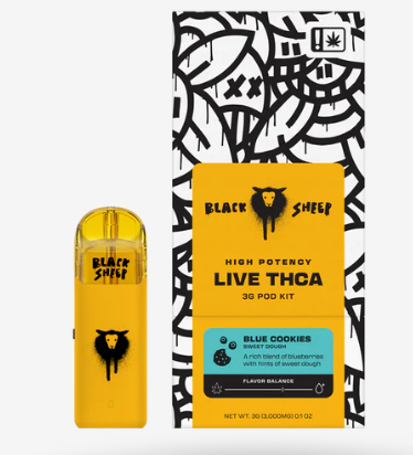 BLACK SHEEP HIGH POTENCY LIVE THCA 3 GRAM POD KIT