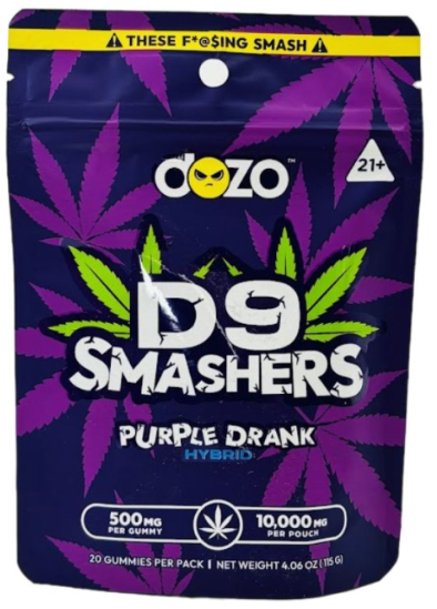 DOZO D9 SMASHERS 500MG/GUMMY 10,000MG PER POUCH