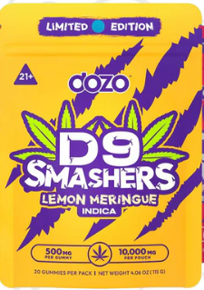 DOZO D9 SMASHERS 500MG/GUMMY 10,000MG PER POUCH