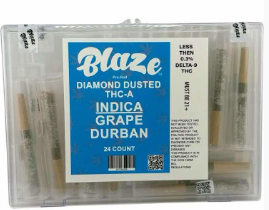 BLAZE THC-A DIAMOND DUSTED PRE ROLL PRE-ROLL (24CT/JAR)