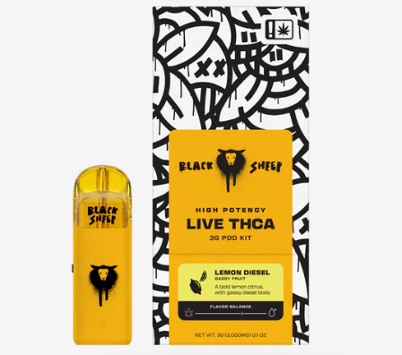 BLACK SHEEP HIGH POTENCY LIVE THCA 3 GRAM POD REFILL