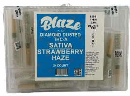 BLAZE THC-A DIAMOND DUSTED PRE ROLL PRE-ROLL (24CT/JAR)
