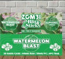 ZOMBIE BLITZ STICKS ENERGETIC GUMMY (40MG / PC, 20PC / CASE)