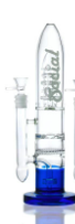 SOCIAL GLASS 12.5" FUTURISTIC SPACE CAPSULE HONEYCOMB PERC WATER PIPE