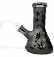 6.5 PATTERNED FROSTED BEAKER WATER PIPE