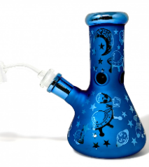 6.5 PATTERNED FROSTED BEAKER WATER PIPE