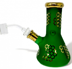 6.5 PATTERNED FROSTED BEAKER WATER PIPE